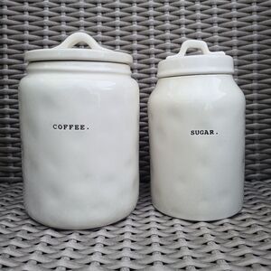 Rae Dunn Coffee and Sugar Canister Set